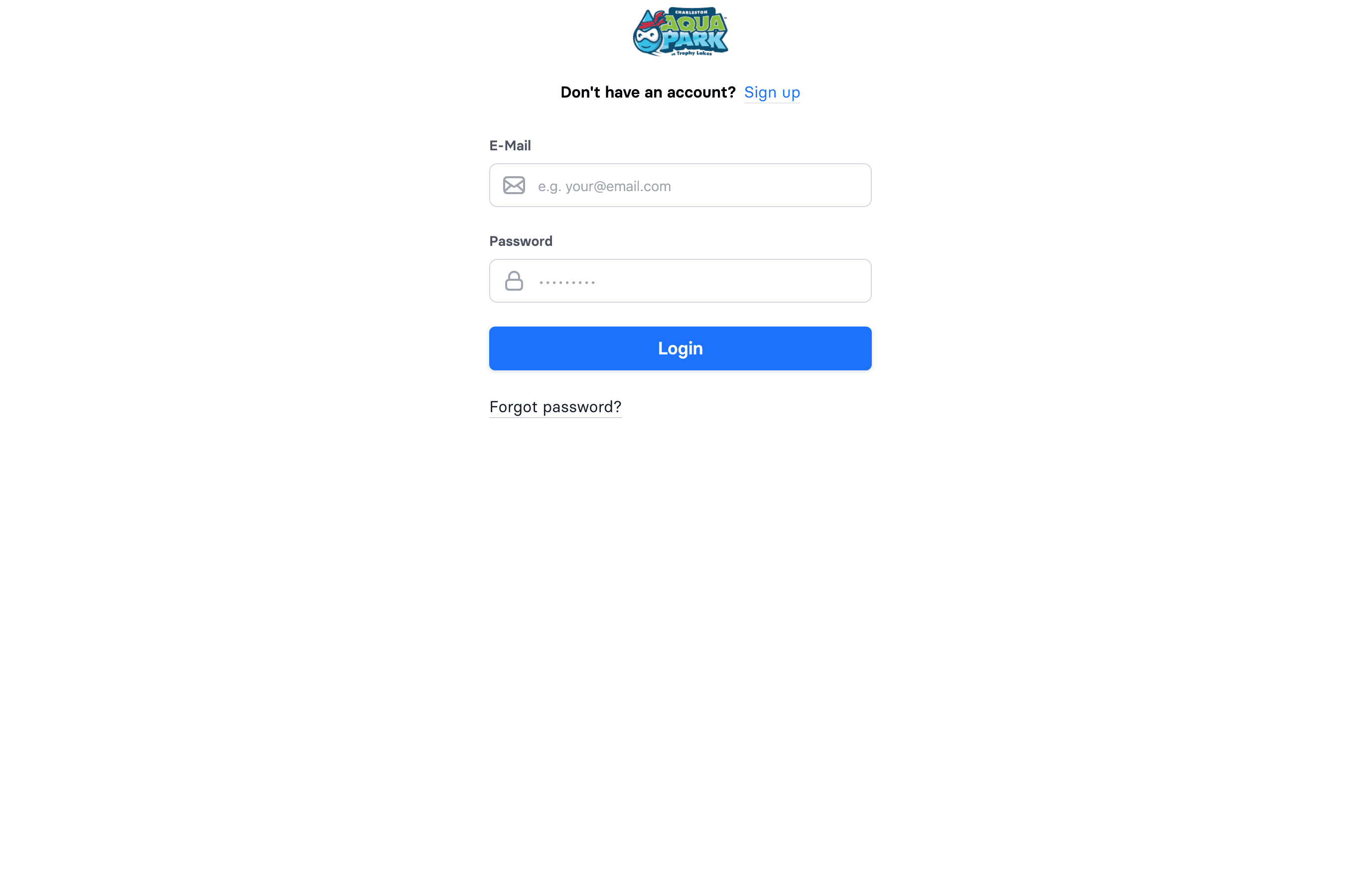 The login page with the Forgot password link